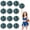 Color+Black, variant on Cheerleading Pom Poms 14 Pcs with Finger Holes, Cheer Pom Poms for Dance and Sports Events, Cheerleading Poms for Team Spirit and Festivals, Matches