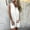 White, variant on Women's Summer Dress, Sleeveless V Neck Mini Dress, Casual Pocket Dress in Linen Cotton Blend, Relaxed Fit