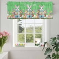 thumbnail image 3 of Valances for Windows Easter Rabbit Egg on Green Rod Pocket Short Curtain for Bathroom Living Room Bedroom Spring Tulip Butterfly 1 Panel 42x12in, 3 of 9