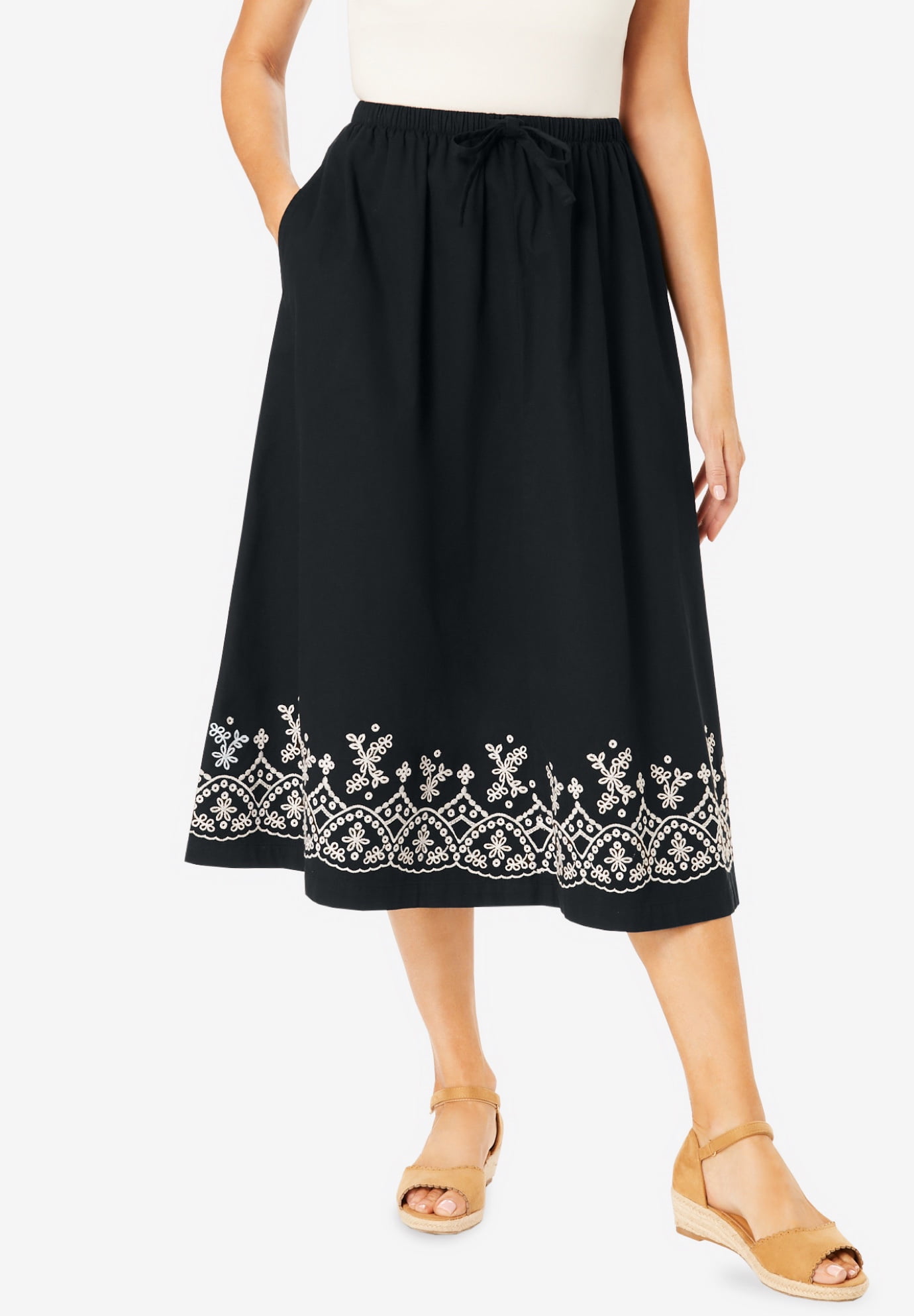 Black colour blue denim maxi skirt 9889 top