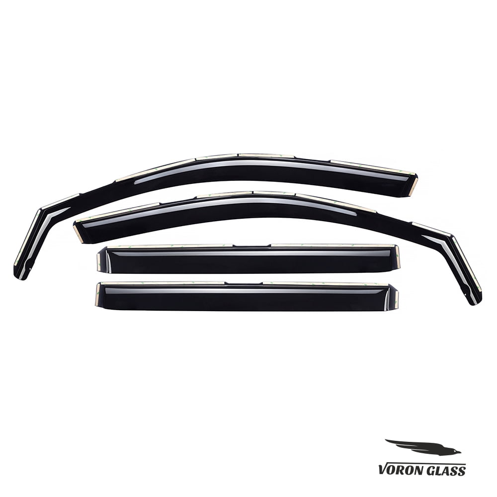 Voron Glass in-Channel Extra Durable Rain Guards for Toyota Highlander 2014-2019, Window Deflectors, Vent Window Visors, 4 Pieces - 200732