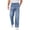 Light Blue-03, variant on Men's Elastic Waist Jeans Straight Leg Denim Y2K Casual Pants with Patch Pockets for Work & Streetwear