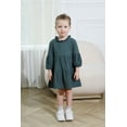 thumbnail image 4 of Happy Town Toddler Baby Girls Dress 6M-4T Fall Winter Long Sleeve Dress Lantern Solid Color Girls Clothes, 4 of 9
