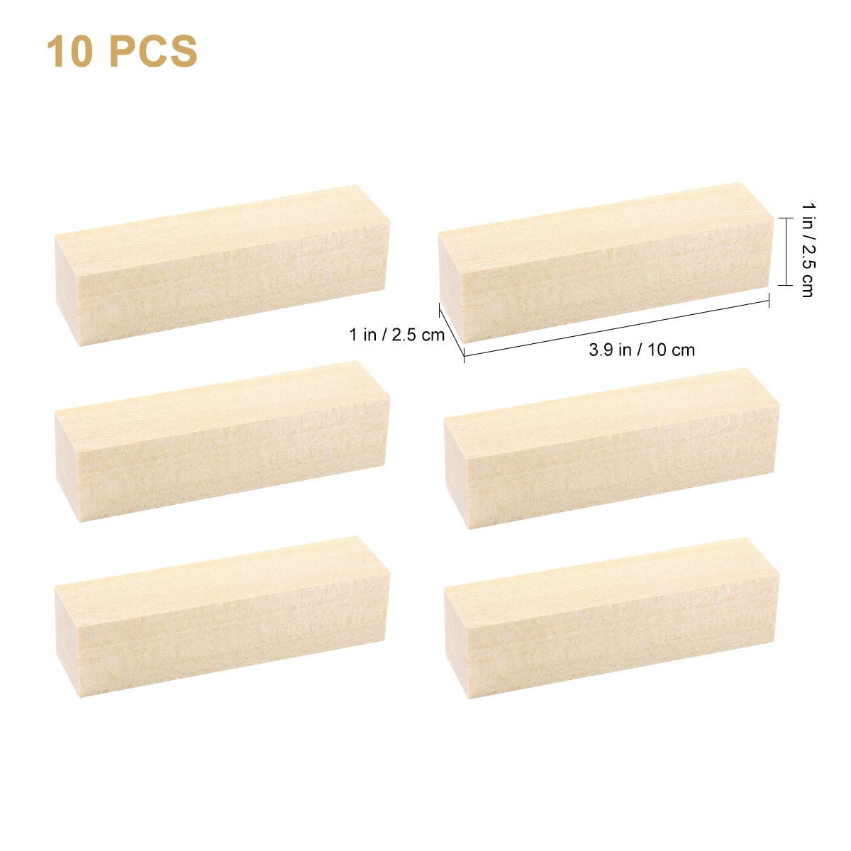 GOOHOCHY  Craft Sticks Jumbo Basswood Blocks for Carving DIY Wooden Planks