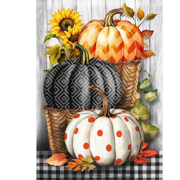 Briarwood Lane Fall Garden Flag 12x18 For Outdoor Pumpkin Basket Stack For Fall Garden Flag Flags For Outside