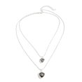 thumbnail image 6 of NICKSUN Minimalist Multi-Layer Beaded Chain Necklace, Dainty Silver Stackable Choker with Black Acrylic Gem Pendant, 6 of 8