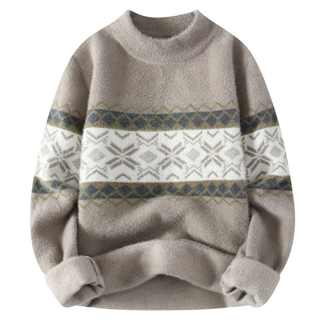 JMYHOAM Chandails pour Hommes Chandails Graphiques Chandails Tricotés Décontractés Chandails Chauds Col Rond Chandails Manches Longues Col Rond,m-TTTG