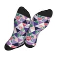 thumbnail image 5 of KLL Plaid Flamingo Print Cool Socks Men's Women's Crew Socks Funny Crazy Novelty Stockings, 5 of 7