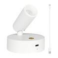 thumbnail image 2 of Wireless Spotlights Indoor Rechargeable Picture Lights, 350° Rotate, Battery Powered Ceiling Spotlight, LED Uplighting with Timer＆Dimmable, Display Lights for Plant Painting, Artwork, Accent Lighting, 2 of 4