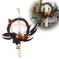 thumbnail image 1 of Corona de flores para Halloween, corona para la puerta principal, jardín, decoraciones interiores y exteriores, 1 of 7