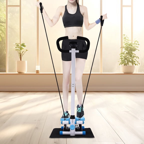 Stepper For Exercise Fitness Steppers Machine Height Adjustable With Resistance Band And Display Screen,Load Bearing Capacity 150kg,For Home, Gym, Office, Living Room