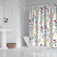 thumbnail image 2 of Pioneer Flower Floral Print Pattern Shower Curtain 84"x72" ,Bathroom Decorative Shower Curtains Set with 12 Hooks,Modern Waterproof Washable Shower Curtain, 2 of 6