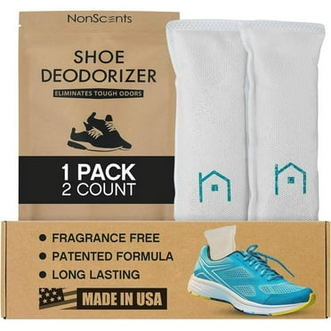 NonScents Shoe Deodorizer - Odor Eliminator, Freshener for Sneakers, Gym Bags, and Lockers