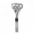 thumbnail image 4 of High polished (no plating) Stainless Steel Ring with Top Grade Crystal in Clear for Women Clear Stone Color Style TK3255 Size 10, 4 of 4