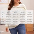 thumbnail image 4 of Plus Size Striped Sweaters Women Loose Fit Warm Knit Crewneck Pullover L-3XL Fall Winter Casual Jumper Tops, 4 of 8