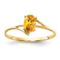 thumbnail image 1 of Bague Ovale en Or Jaune 14K 6x4mm Citrine, 1 of 1