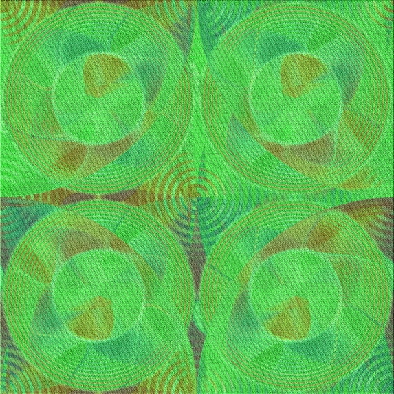 Ahgly Company Indoor Square Patterned Neon Green Area Rugs, 6' Square