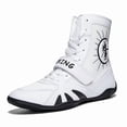 thumbnail image 7 of New Arrival Men'S Plus Size High-Top Professional Training Anti-Slip Cushioned Wrestling Shoes Durable Boxing Shoes, 7 of 7