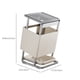 thumbnail image 3 of Porta Cuchillos de Cocina Giratorio de Acero Inoxidable, Organizador Multifuncional con Bandeja de Agua, Negro o Blanco, 24x16x12cm, 3 of 6