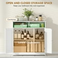 thumbnail image 4 of HOMCOM Bathroom Cabinet, Freestanding Bathroom Storage Unit with 3 Doors, 4 of 10