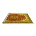 thumbnail image 2 of Ahgly Company Machine Washable Indoor Rectangle Medallion Yellow Traditional Area Rugs, 2' x 4', 2 of 4