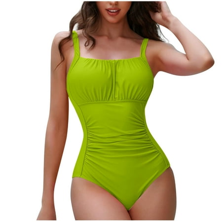 Zuesphe Sexy Swimsuit 3 Piece Cute Swimwear Cover Ups 3 Piece Halter Bikini Sets for Women Modest Tankini with Shorts Flounce Top Clearance Sales