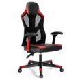 thumbnail image 1 of Gymax Chaise de Bureau Pivotante pour Ordinateur de Jeu w/ Mesh Réglable Dos Rouge, 1 of 10