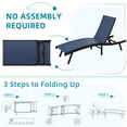 thumbnail image 5 of AECOJOY Outdoor Lounge Chair with Adjustable Positions, Aluminum Chaise Lounge Outdoor for Pool, Garden, Beach, Navy, 5 of 7