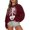 Brick Red [Halloween Sweaters for Women Clearance Sales] FALLDEALS072329, variant on Halloween Sweatshirt Women 2026 Trendy Skeleton Printed Halloween Sweaters for Women Fall Outfits Long Sleeve Tops Womens Fall Fashion Clothing Pink, L