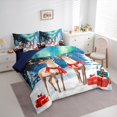 thumbnail image 3 of Castle Fairy Kids Animal Deer 7pcs Bedding Comforter Set,Happy New Year Queen Bedding Sets Super Cozy,Merry Christmas Queen Sheet Sets,Breathable Home Decor, 3 of 8