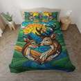 thumbnail image 2 of Lotusprinthandmade Personalized Deer Hunting Couple Valentine's Day Bedding Set (Made in Vietnam) (68x88), valentine's day deer lovers bedding, 2 of 6