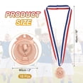 thumbnail image 2 of Uxcell 2 Inch Bronze Award Medals Metal Winner Medals with Neck Ribbon Trophy Pattern for Team Sports Games Party Favors 18 Pieces, 2 of 7