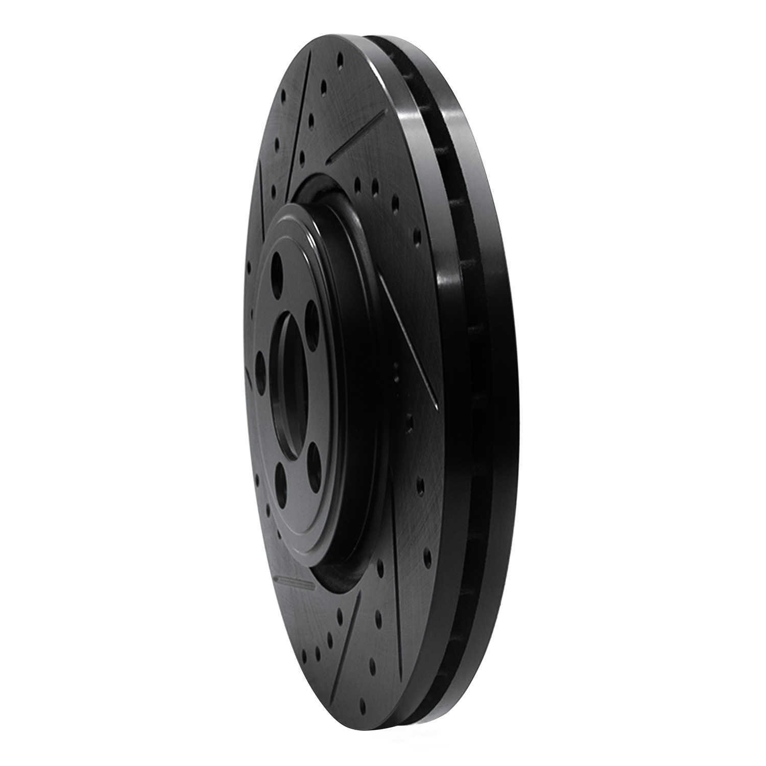 Dynamic Friction Company 633-20019L DFC Brake Rotor - Drilled And Slotted - Black