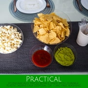 PLASTICPRO Angled Plastic Serving Bowls Clear Disposable Bowls Party Supplies, Small 8-Pack