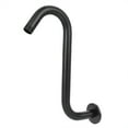 thumbnail image 2 of 8in 201 Stainless Steel High Rise S Curved Shower Extension Arm G1/2" Bathroom Accessory Black, 2 of 7