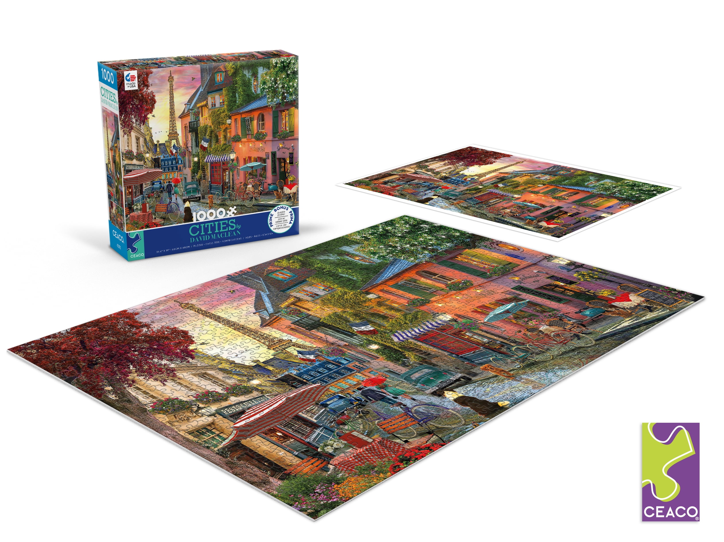 Ceaco 1000-Piece Colorful Paris After the Rain Jigsaw Puzzle with