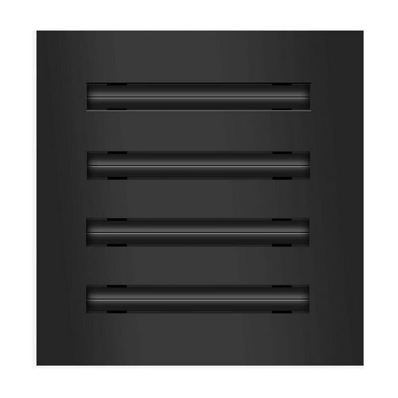 BUILDMART - 8x8 Modern AC Vent Cover - Decorative Black Aluminum Air Vent - Standard Linear Slot Diffuser - Heating and Cooling Register Grille for Ceiling, Walls & Floors - Texas Buildmart