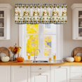 thumbnail image 2 of Curtain Valance for Windows,Rustic Pastoral Sunflower Pumpkin Kitchen Valances Rod Pocket Short Curtains,Buffalo Plaid Bow White Wood Window Treatment Panel for Bedroom Living Room Bathroom 42"x12", 2 of 9