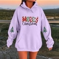 thumbnail image 2 of FYDUU Christmas Hoodies for Women Fashion Letter Print Hooded Sweatshirt Long Sleeve Pullover Casual Tops for Fall Winter Clothes, 2 of 4