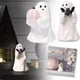 thumbnail image 2 of Halloween Resin Ghost Holding Pumpkin and Bat Garden Statue Ornaments, 2 of 5