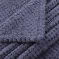 thumbnail image 3 of Soft Flannel Fleece Throw Blanket Waffle Pattern Microfiber Fuzzy Plush Blanket for Couch Bed, Purple 30" x 40", 3 of 6
