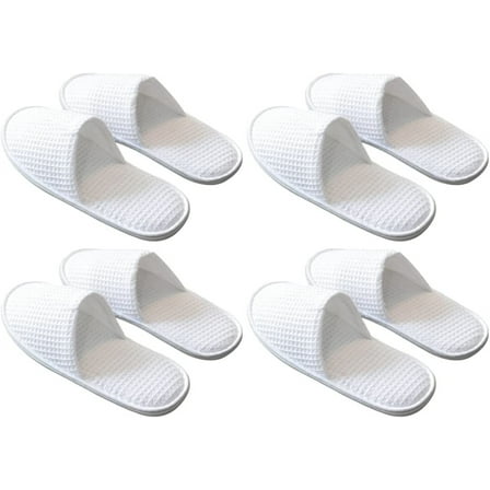 Casewin 10 Pairs Disposable Slippers for Guests,Spa Slippers Non-Slip Hotel Slippers Bulk Soft Thicker Cotton Sole White Travel Slipper Unisex Spa Slippers