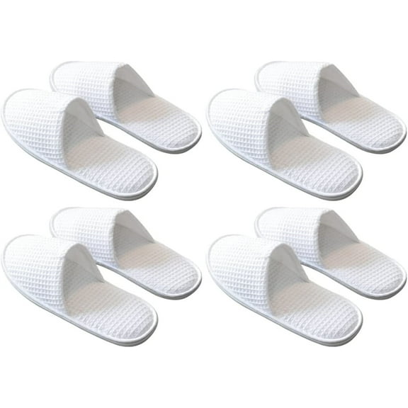 Casewin 10 Pairs Disposable Slippers for Guests,Spa Slippers Non-Slip Hotel Slippers Bulk Soft Thicker Cotton Sole White Travel Slipper Unisex Spa Slippers