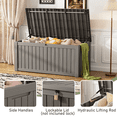 thumbnail image 3 of Bifanuo 130 Gallon Deck Box Lockable Resin Outdoor Storage Box Waterproof Outdoor Container for Patio Furniture Cushions, Pillow,Grey, 3 of 9