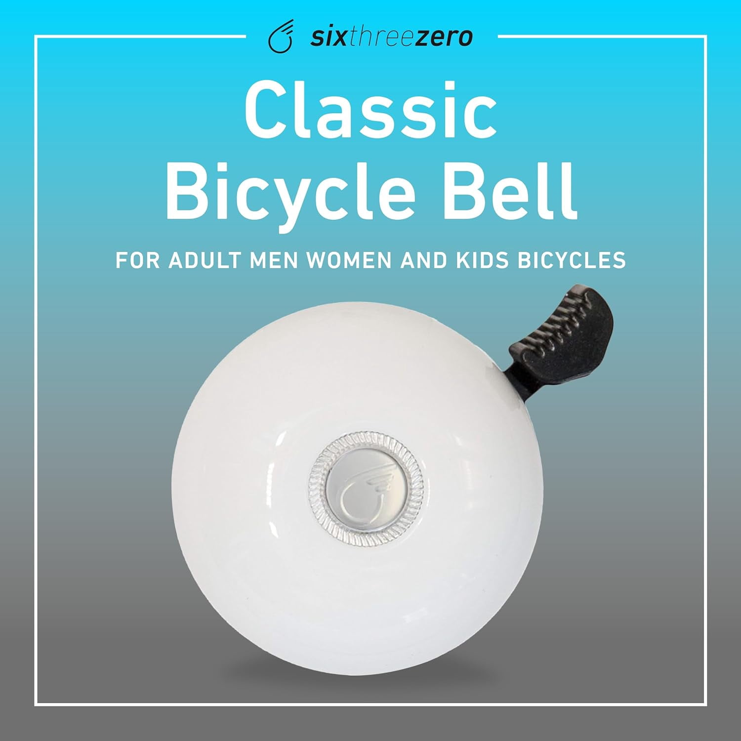 sixthreezero Classic Bike Bell for Adult Men Women and Kids Bicycles, White