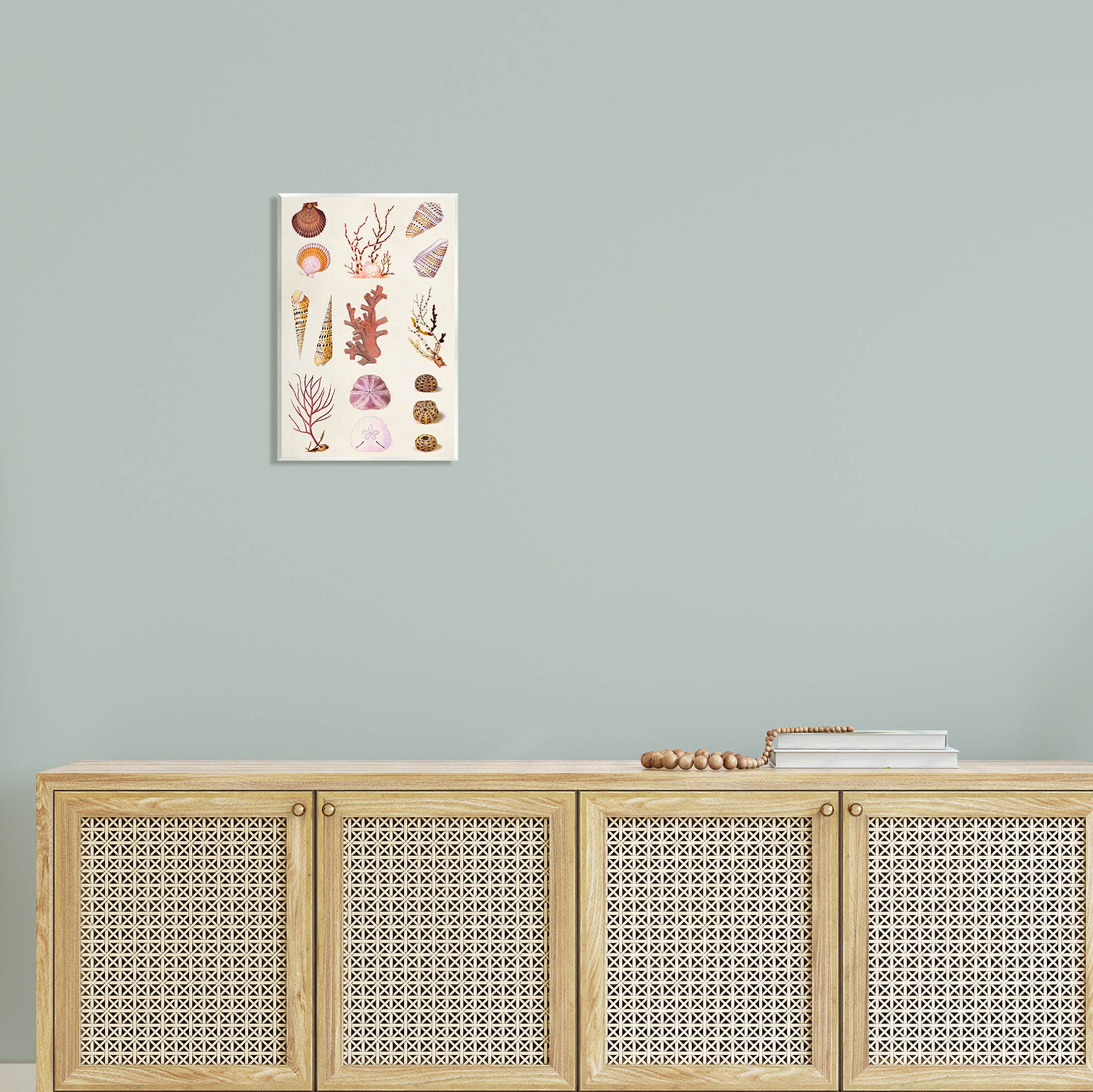 Stupell Industries Mixed Nautical Sea Life Corals Shells Graphic Art Unframed Art Print Wall Art, Design by Vision Studio