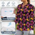 thumbnail image 6 of Jeiento Halloween Spider Pumpkin Women's Golf Shirts, Long Sleeve Athletic Tops for Outdoor Travel, Gym, Daily Workout, 6 of 7