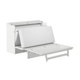 thumbnail image 2 of Northfield Queen Solid Wood Modern Murphy Bed Chest with Mattress in White, 2 of 7