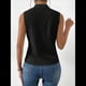 thumbnail image 5 of Camisetas Sin Mangas Plisadas para Mujer, Blusas Casuales Sin Mangas con Cuello en V, Camiseta Básica de Verano Negro L, 5 of 8