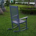 thumbnail image 5 of Northbeam Solid Acacia Hardwood Outdoor Patio Slatted Back Rocking Chair, Grey, 5 of 8